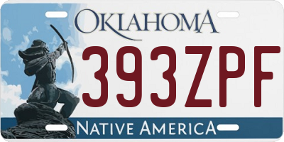 OK license plate 393ZPF