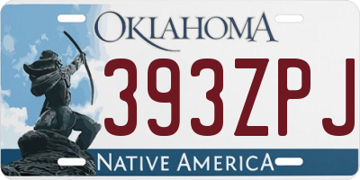 OK license plate 393ZPJ