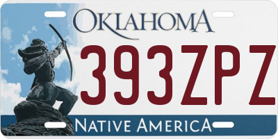 OK license plate 393ZPZ