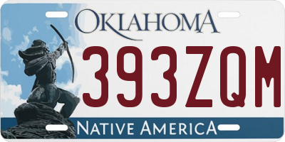 OK license plate 393ZQM