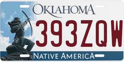 OK license plate 393ZQW