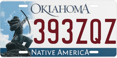 OK license plate 393ZQZ