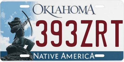 OK license plate 393ZRT