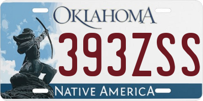 OK license plate 393ZSS