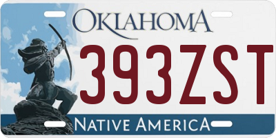 OK license plate 393ZST