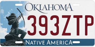 OK license plate 393ZTP