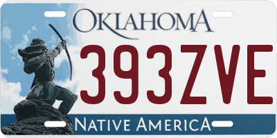 OK license plate 393ZVE