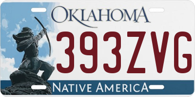 OK license plate 393ZVG