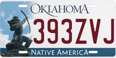 OK license plate 393ZVJ