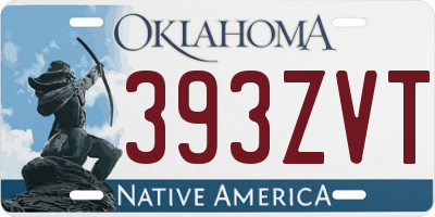 OK license plate 393ZVT