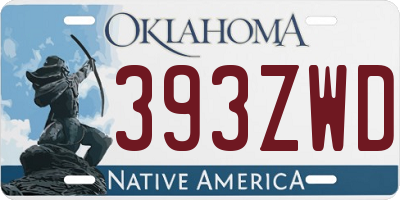 OK license plate 393ZWD