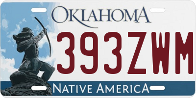 OK license plate 393ZWM