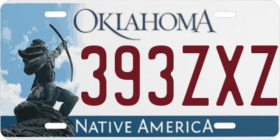 OK license plate 393ZXZ