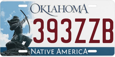 OK license plate 393ZZB