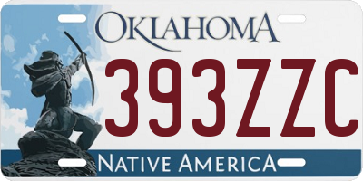 OK license plate 393ZZC