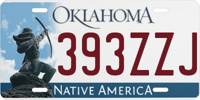 OK license plate 393ZZJ