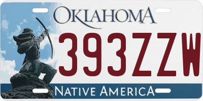 OK license plate 393ZZW