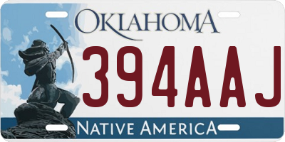 OK license plate 394AAJ