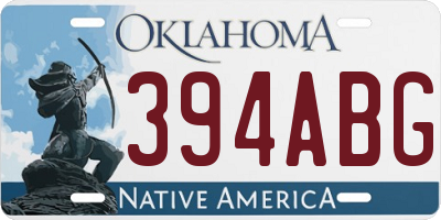 OK license plate 394ABG