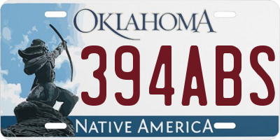 OK license plate 394ABS