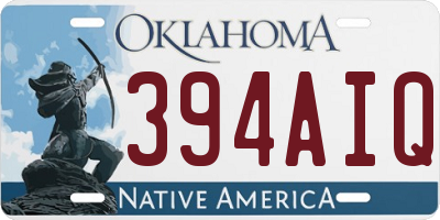OK license plate 394AIQ