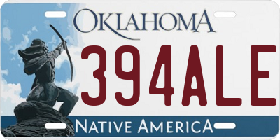 OK license plate 394ALE
