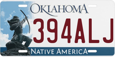 OK license plate 394ALJ