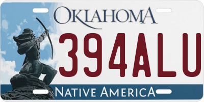 OK license plate 394ALU