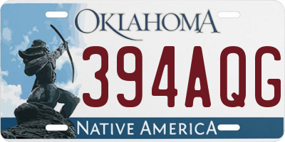 OK license plate 394AQG