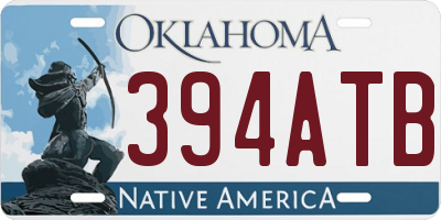 OK license plate 394ATB