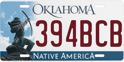 OK license plate 394BCB