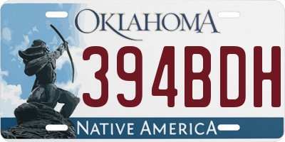 OK license plate 394BDH