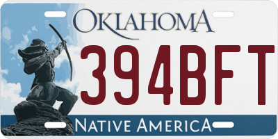 OK license plate 394BFT