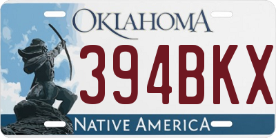 OK license plate 394BKX