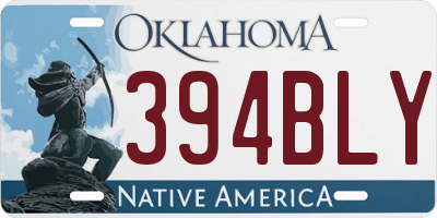 OK license plate 394BLY