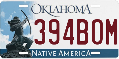 OK license plate 394BOM
