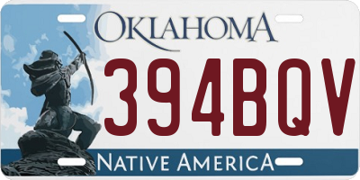 OK license plate 394BQV