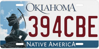 OK license plate 394CBE