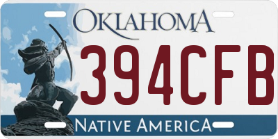 OK license plate 394CFB