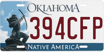 OK license plate 394CFP