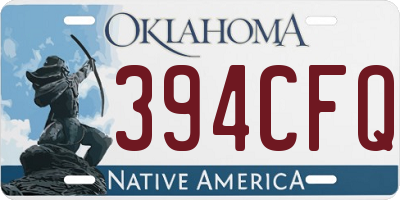 OK license plate 394CFQ