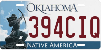 OK license plate 394CIQ