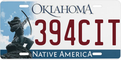 OK license plate 394CIT