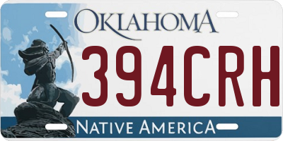 OK license plate 394CRH