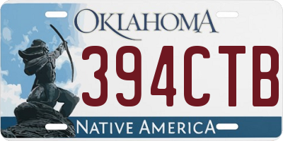 OK license plate 394CTB