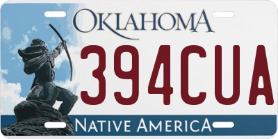 OK license plate 394CUA