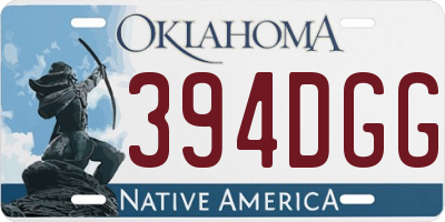 OK license plate 394DGG