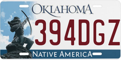 OK license plate 394DGZ