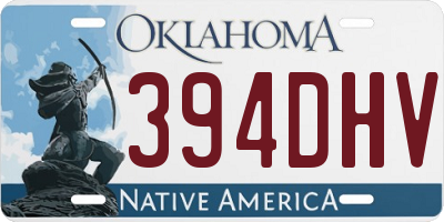 OK license plate 394DHV