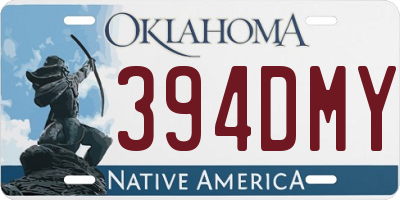 OK license plate 394DMY